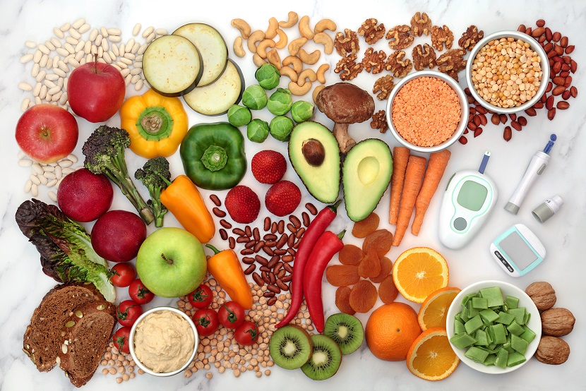 All healthy foods for Diabetes. Vegetables , nuts, fruits, beans and....