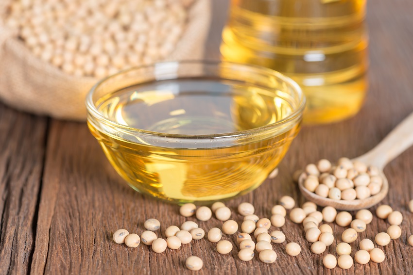Soybean oil in a bowl