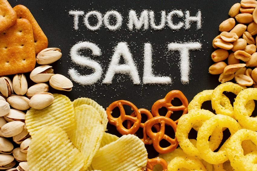 some junk food high in salt such as chips and nuts