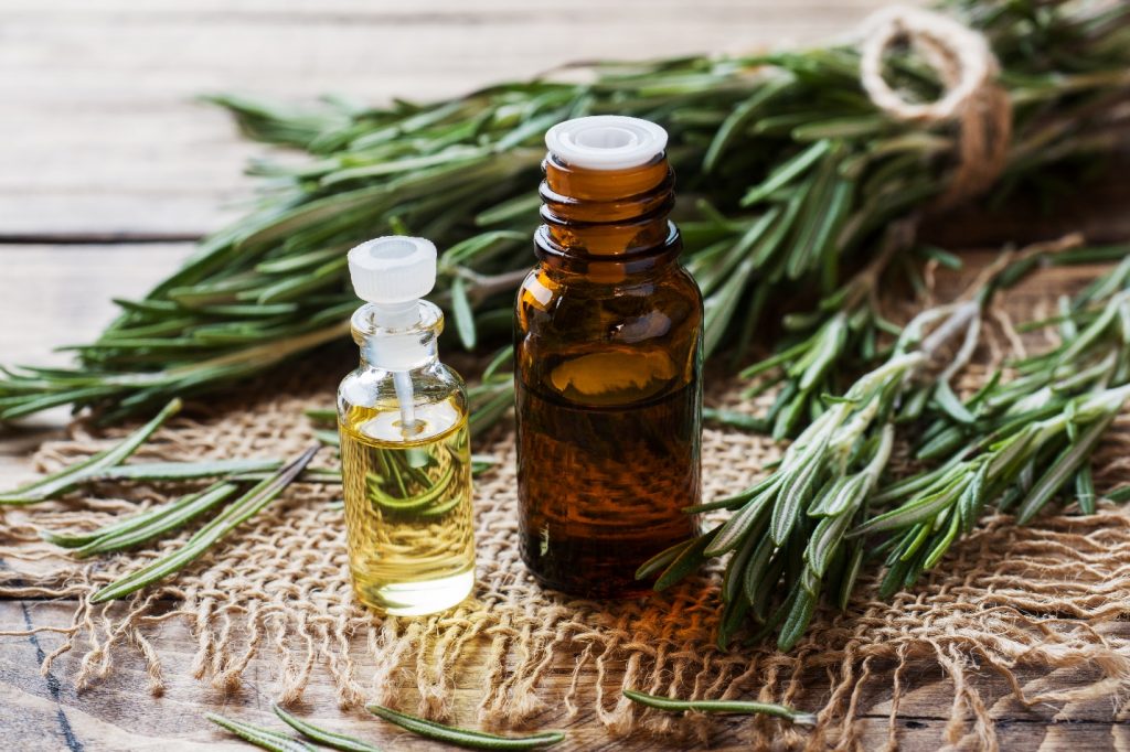 Two small bottles of massage oils