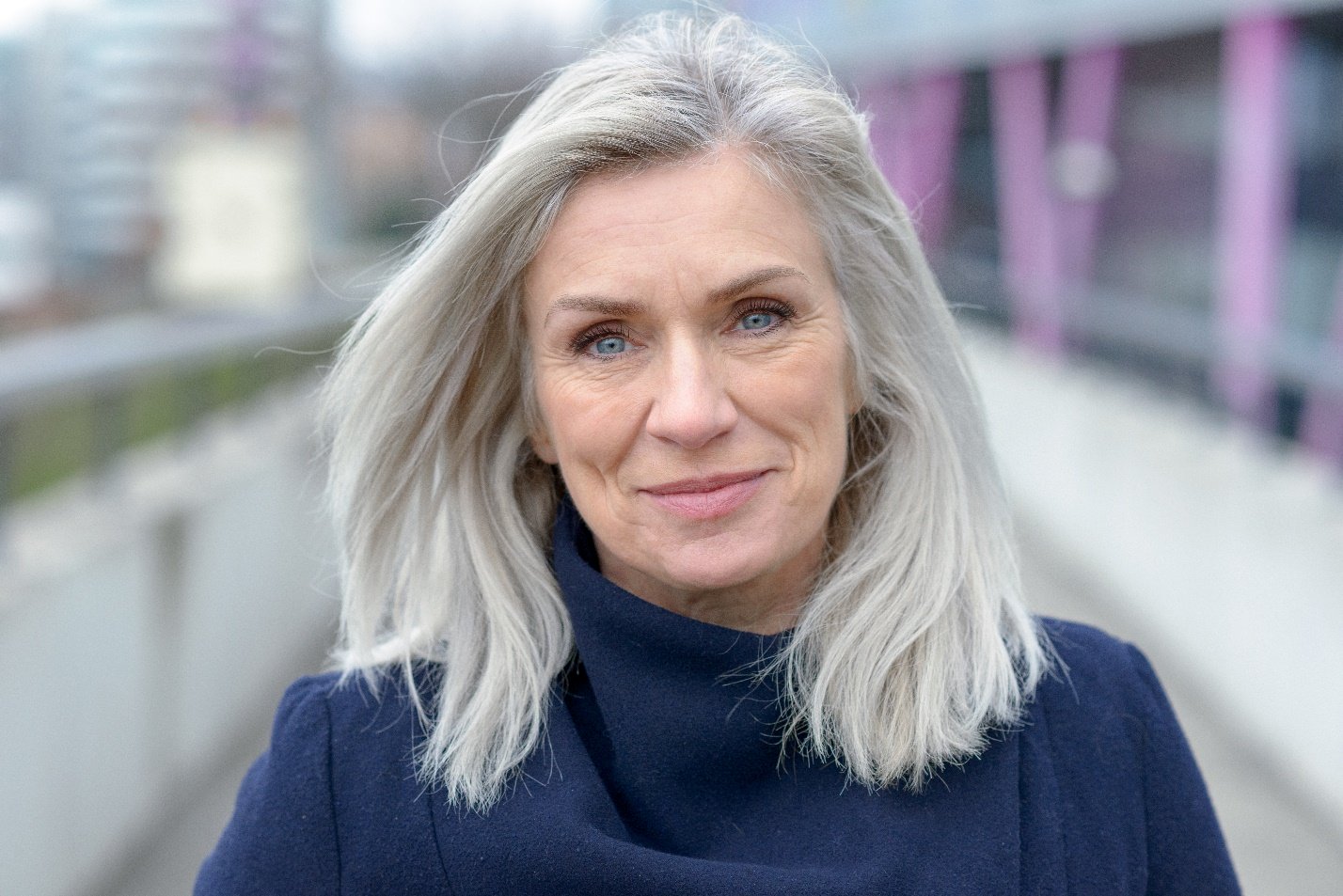 Portrait of a beautiful senior woman with grey hair