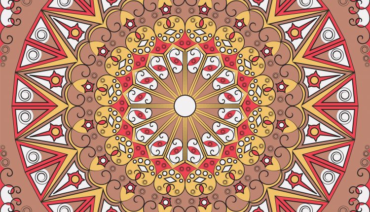 Colourful mandala pattern