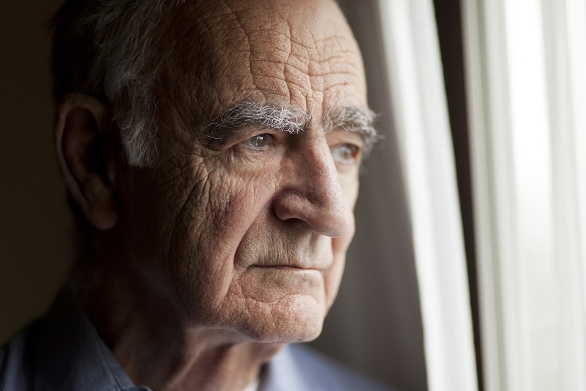 Portrait of Elderly man lost in thought