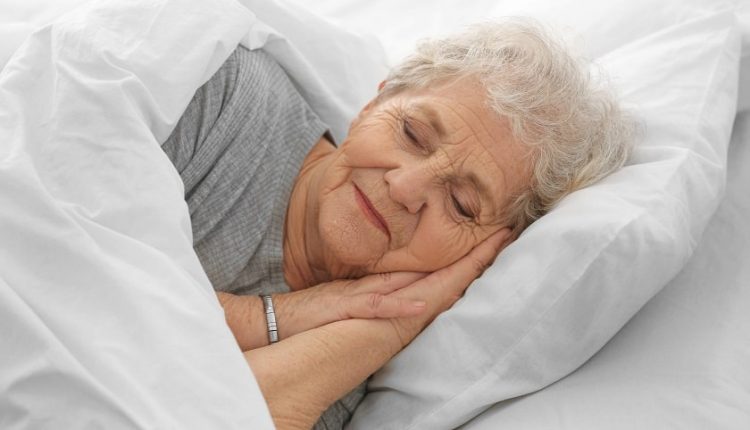 A sleeping elderly person