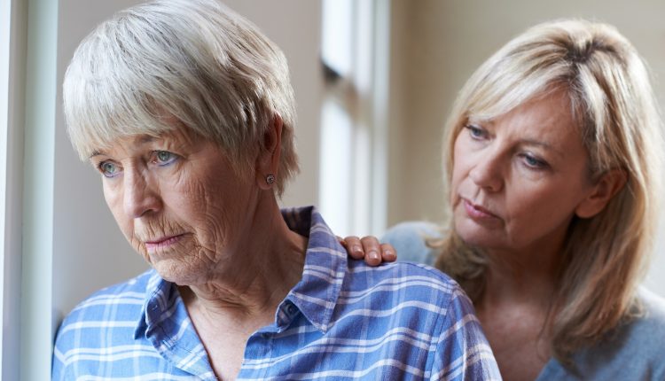 Mixed Dementia, Senior woman and adult daughter